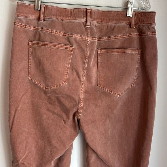 J. Jill high rise cropped Rust Orange straight leg women’s stretch Jeans 16 GUC - Picture 9 of 13